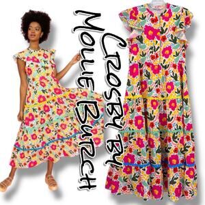 Crosby by Mollie Burch Pink Napa Maxi Dress Monet’s Garden Floral XS Spring
